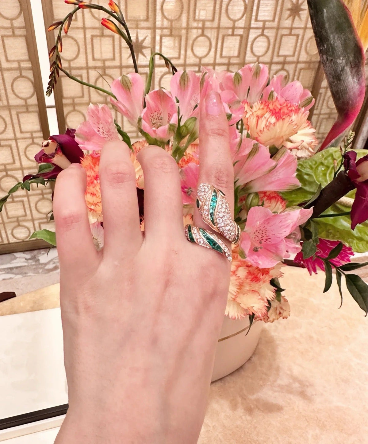 [Dawnora Jewelry]BRAND NEW LUXURY GREEN SNAKE RING