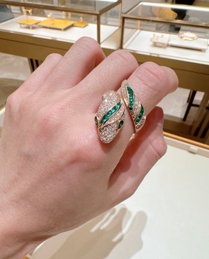 [Dawnora Jewelry]BRAND NEW LUXURY GREEN SNAKE RING