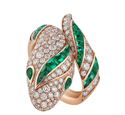 [Dawnora Jewelry]BRAND NEW LUXURY GREEN SNAKE RING