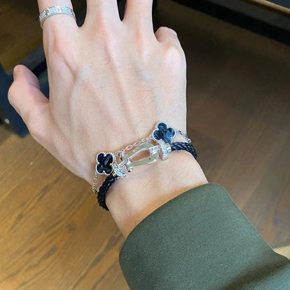[Dawnora Jewelry]CLOVER 5 MOTIF PIETERSITE BRACELET COLLECTION