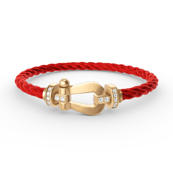 [Dawnora Jewelry]FORCE LARGE HORSESHOE HALF DIAMOND BRACELET GOLD