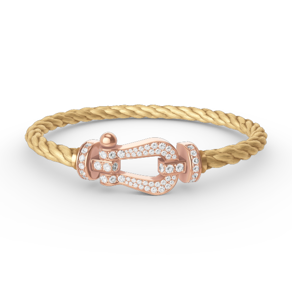 [Dawnora Jewelry]FORCE LARGE HORSESHOE FULL DIAMOND BRACELET ROSE GOLD