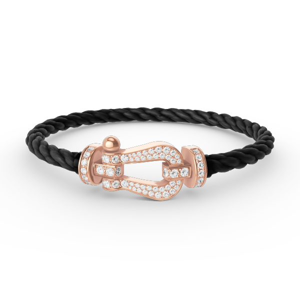 [Dawnora Jewelry]FORCE LARGE HORSESHOE FULL DIAMOND BRACELET ROSE GOLD