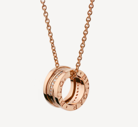 [Dawnora Jewelry]ZERO 1 PINK GOLD DIAMOND NECKLACE