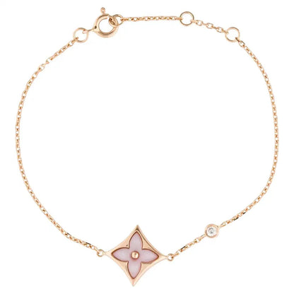 [Dawnora Jewelry]STAR 1 DIAMOND PINK GOLD BRACELET