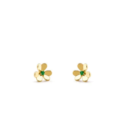 [Dawnora Jewelry]FRIVOLE  FLOWER MALACHITE EARRINGS