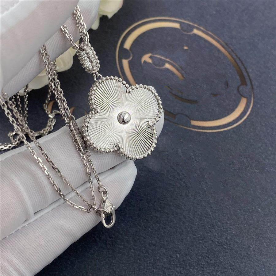 [Dawnora Jewelry]CLOVER 25MM SILVER BIG CLOVER NECKLACE