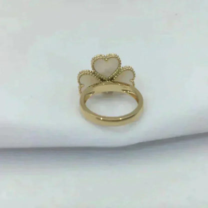 [Dawnora Jewelry]SWEET CLOVER WHITE MOP RING
